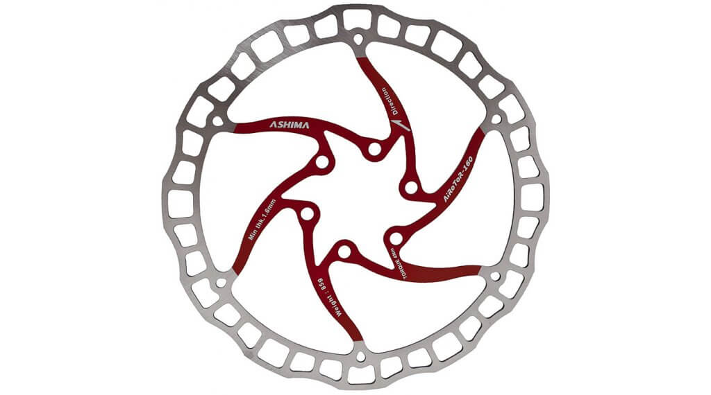 Ashima ARO-08 Bremsscheibe 6-Loch 180mm rot 1 Ashima ARO-08 Bremsscheibe 6-Loch 180mm rot