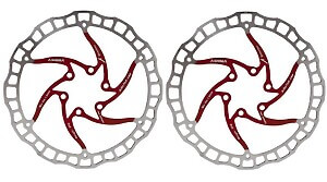 Ashima ARO-08 Bremsscheibe 6-Loch 180mm rot (2er-Pack)