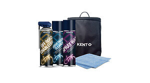 KENT Carepack 3 mit Offroad Chain Lube, Microfasertuch, Drivetrain Cleaner, Spray Wax, KENT Tasche