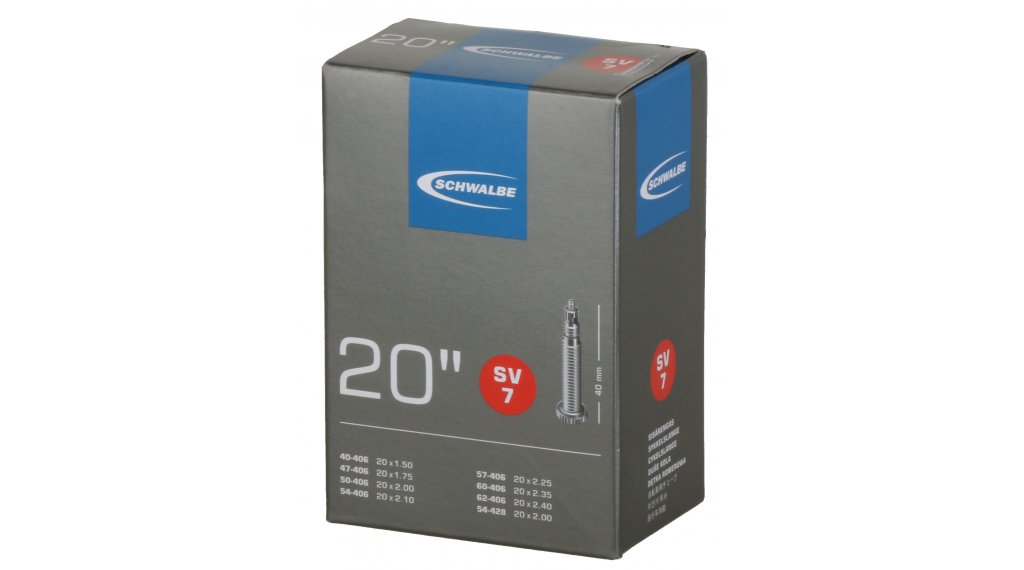 Schwalbe Schlauch Nr. 7 Standard für 20" SV7 40/62-406 (20x1.50-2.35) frz.-Ventil 40mm 2 Schwalbe Schlauch Nr. 7 Standard für 20" SV7 40/62-406 (20x1.50-2.35) frz.-Ventil 40mm – Bild 2